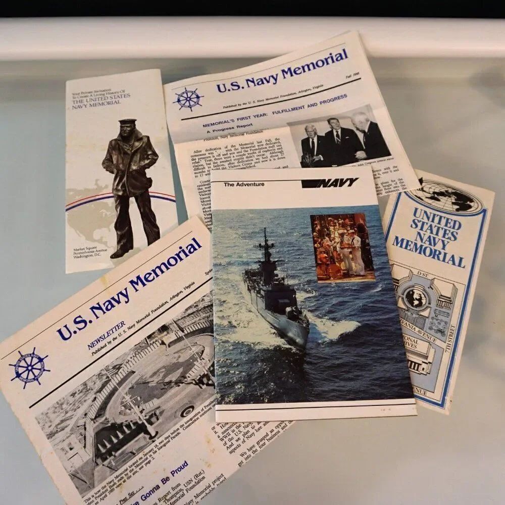 The U.S. NAVY Paper Memorabilia Recruiting Booklet U.S.Navy Memorial Newsletters